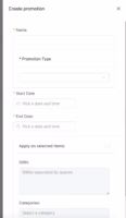 Add promotion details